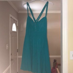 Teal strappy sundress